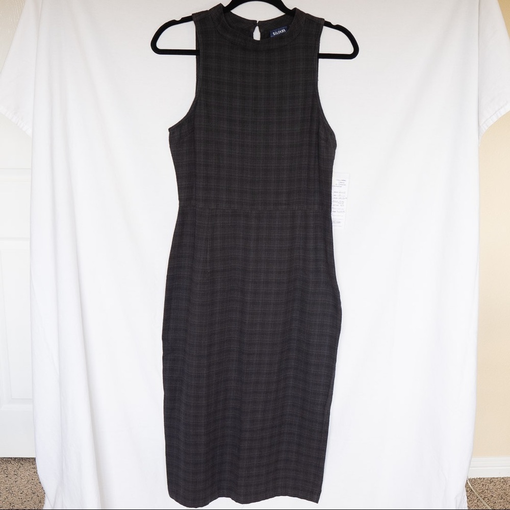 NWT 1970s Retro Plaid, sleeveless, long dress- WOMEN SMALL